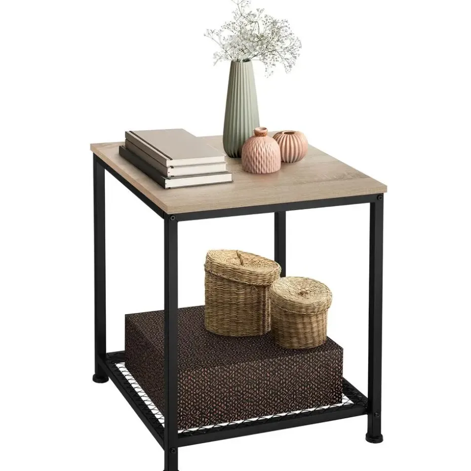 tectake Bijzettafel Derby 45,5x45,5x55,5cm