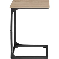 tectake Bijzettafel Erie 40x30x63cm, Industrieel Licht Hout, Eiken Sonoma