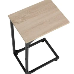 tectake Bijzettafel Erie 40x30x63cm, Industrieel Licht Hout, Eiken Sonoma