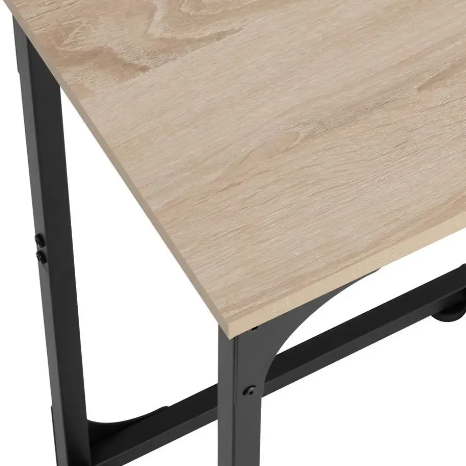 tectake Bijzettafel Erie 40x30x63cm, Industrieel Licht Hout, Eiken Sonoma