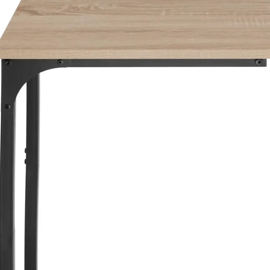 tectake Bijzettafel Erie 40x30x63cm, Industrieel Licht Hout, Eiken Sonoma