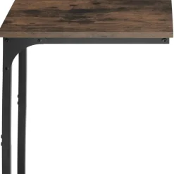 tectake Bijzettafel Erie 40x30x63cm, Industrieel Hout Donker, Rustiek