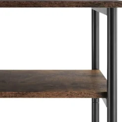 tectake Bijzettafel Memphis 34x30x59cm, Industrieel Hout Donker, Rustiek