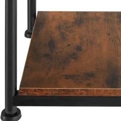 tectake Bijzettafel Memphis 34x30x59cm, Industrieel Hout Donker, Rustiek