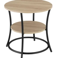 tectake Bijzettafel Saint Louis, Industrieel Licht Hout, Eiken Sonoma