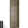 tectake Boekenrek Lexi 5 vakken 60x30x190cm, Licht Hout, Eiken Sonoma