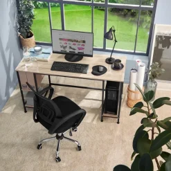 tectake Bureau Stoke 137x55x75cm, Industrieel Licht Hout, Eiken Sonoma