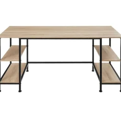 tectake Bureau Stoke 137x55x75cm, Industrieel Licht Hout, Eiken Sonoma