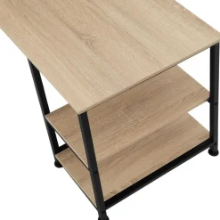 tectake Bureau Stoke 137x55x75cm, Industrieel Licht Hout, Eiken Sonoma