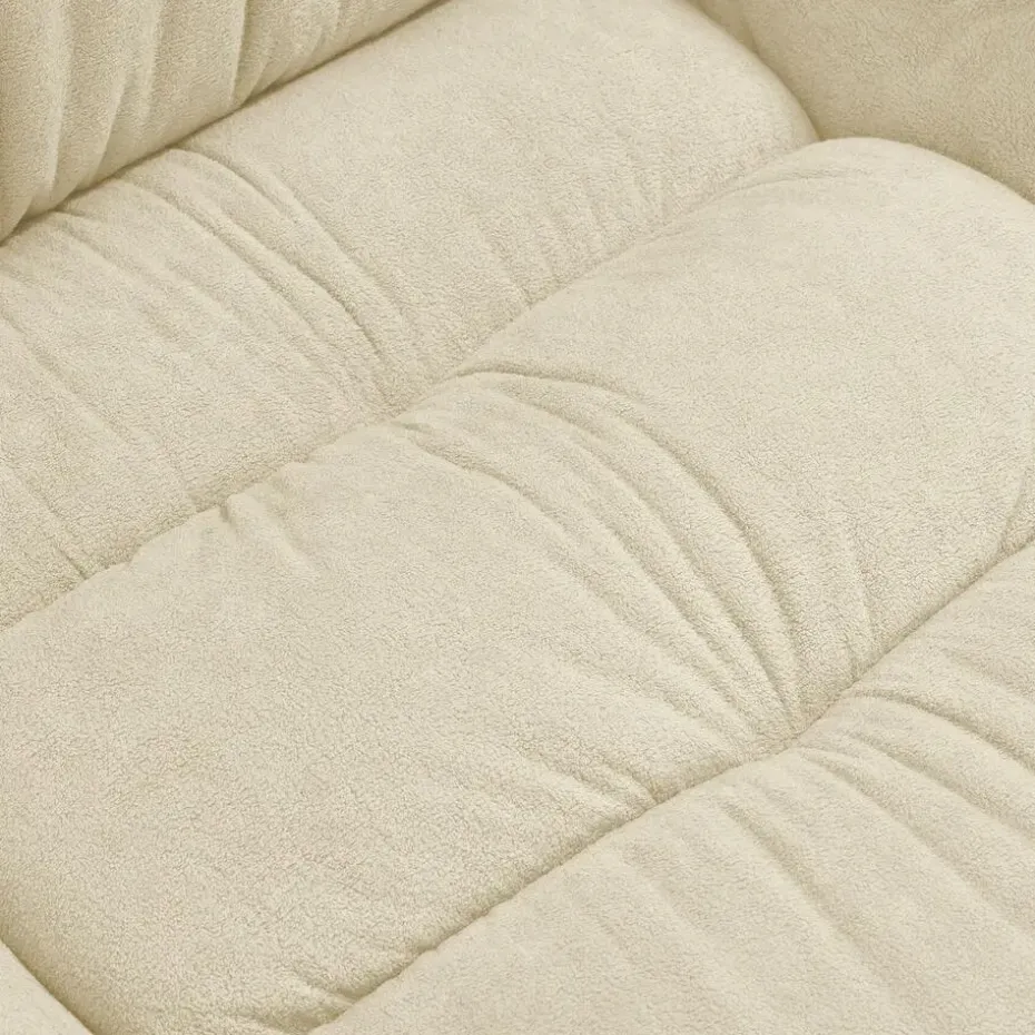 tectake Bureaustoel Jillien met voetsteun en veloursbekleding, Beige