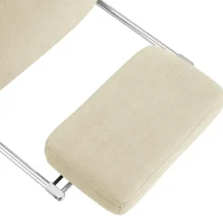 tectake Bureaustoel Jillien met voetsteun en veloursbekleding, Beige