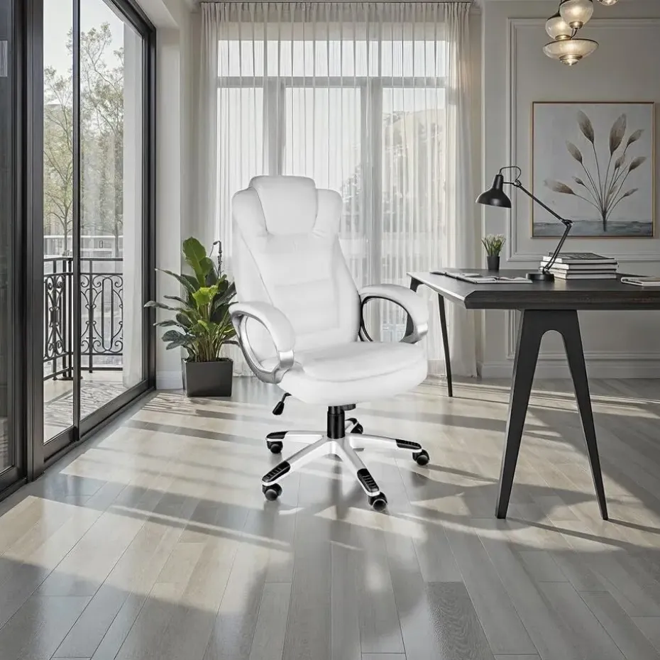 tectake Bureaustoel Zulu, Wit