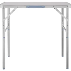 tectake Campingtafel opvouwbaar van aluminium 75x55x68cm, Grijs