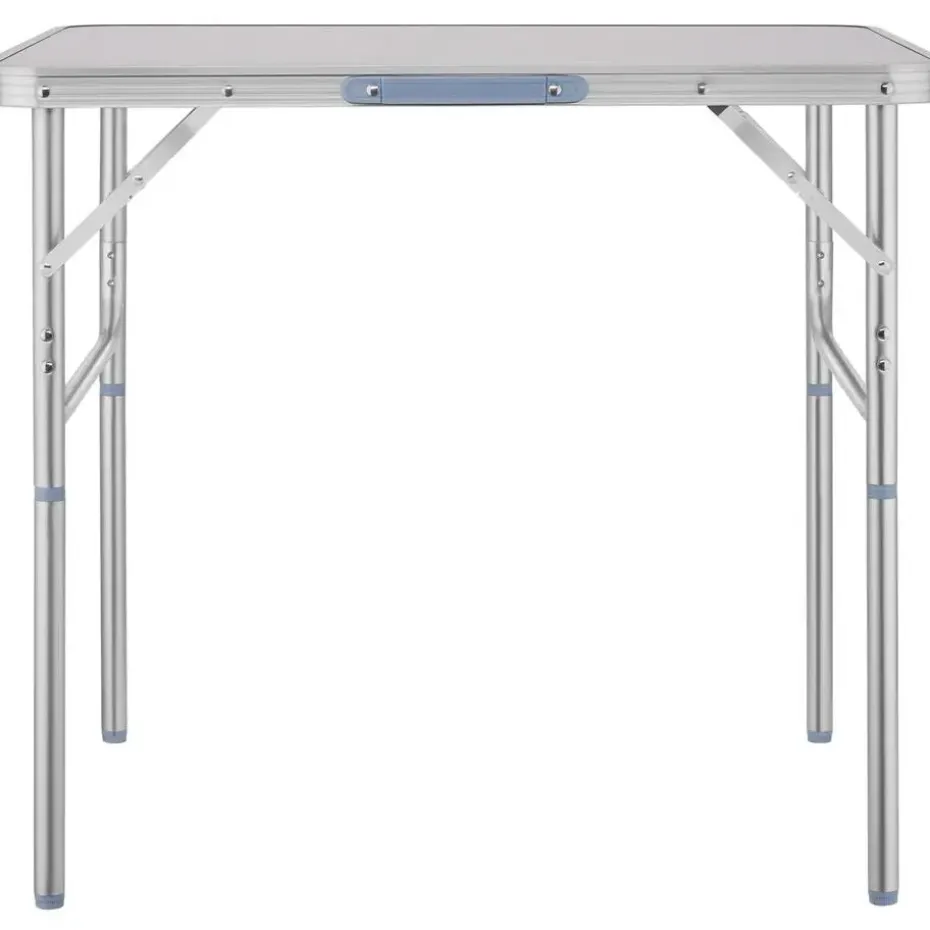 tectake Campingtafel opvouwbaar van aluminium 75x55x68cm, Grijs