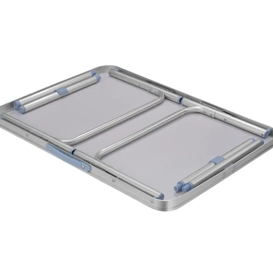 tectake Campingtafel opvouwbaar van aluminium 75x55x68cm, Grijs