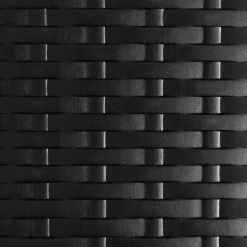 tectake Campingtafelset Vani inklapbaar in wicker-look, Zwart-wicker Look