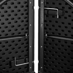 tectake Campingtafelset Vani inklapbaar in wicker-look, Zwart-wicker Look