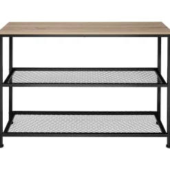 tectake Consoletafel Bristol 100x30x81cm, Industrieel Licht Hout, Eiken Sonoma