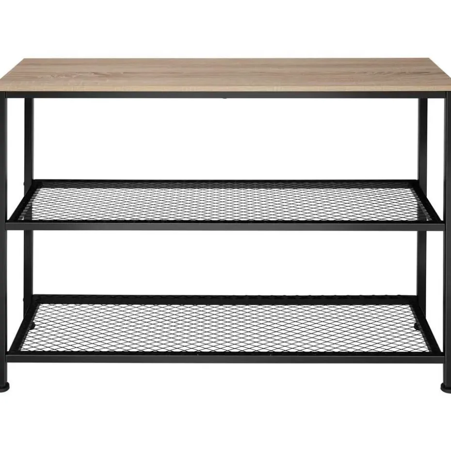 tectake Consoletafel Bristol 100x30x81cm, Industrieel Licht Hout, Eiken Sonoma