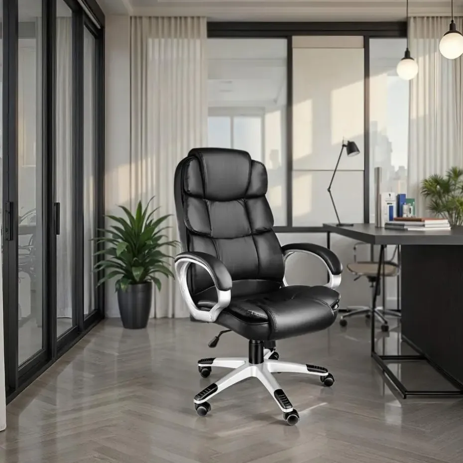 tectake Directiebureaustoel Jonas, Zwart