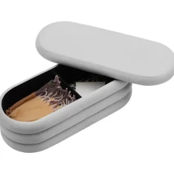 tectake Gestoffeerde zitbank Altu met veel opbergruimte, Fluweellook Grijs