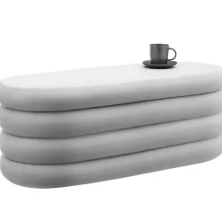 tectake Gestoffeerde zitbank Altu met veel opbergruimte, Fluweellook Grijs