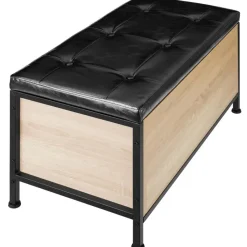 tectake Gestoffeerde zitkist Calico 81,5x41,5x50,5cm