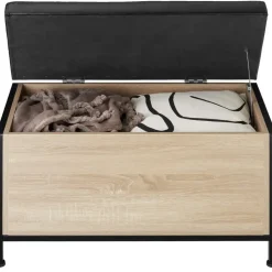 tectake Gestoffeerde zitkist Calico 81,5x41,5x50,5cm