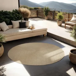 tectake® Geweven vloerkleed Vibe van jute- en kunststofvezels Ø 160 cm