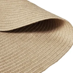 tectake® Geweven vloerkleed Vibe van jute- en kunststofvezels Ø 160 cm