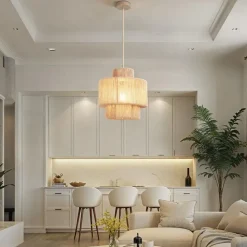 tectake Hanglamp Allegra van jute in boho-stijl, 40W, Natuur