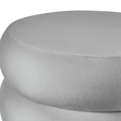 tectake Hocker Altu, gestoffeerd, opbergruimte, Fluweellook Grijs