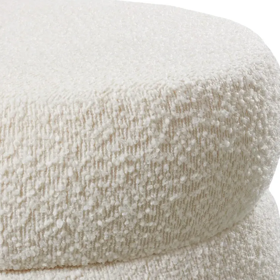 tectake Hocker Altu, gestoffeerd, opbergruimte, Bouclé Crèmewit