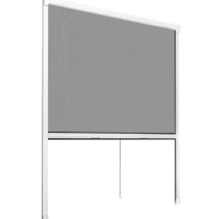 tectake Insectenwerend rolgordijn - 110 x 160 cm - Wit