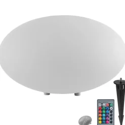 tectake Kogellamp Luminous Eye, LED, met afstandsbediening, Wit