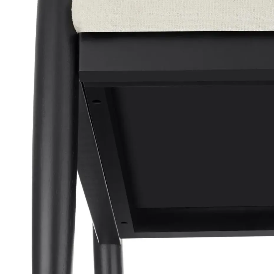 tectake Loungestoel Manuela met Weens vlechtwerk en extra kussen, Wit