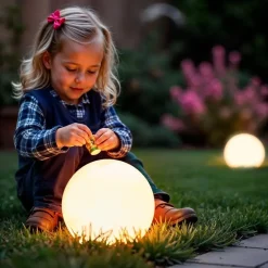 tectake Luminous Globe, LED, met afstandsbediening, Wit