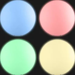 tectake Luminous Globe, LED, met afstandsbediening, Wit