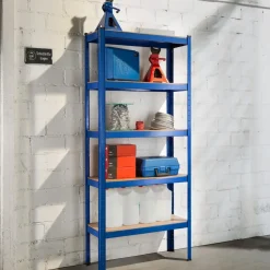 tectake Opslagrek 5 niveaus, Blauw