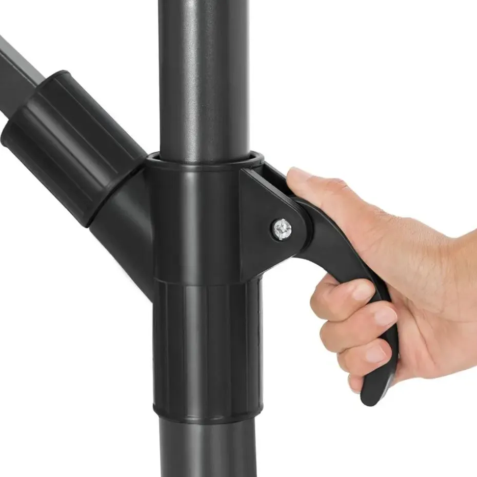 tectake Parasol Apollon met slinger 2,5 x 2,5 m, Lichtgrijs