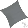 tectake Polyethyleen zonneluifel vierkant grijs, Grijs