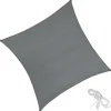 tectake Polyethyleen zonneluifel vierkant grijs, Grijs