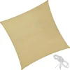tectake Polyethyleen zonnezeil vierkant beige, Beige