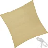 tectake Polyethyleen zonnezeil vierkant beige, Beige