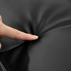 tectake Racing bureaustoel Comodo met voetsteun , Zwart/azuur