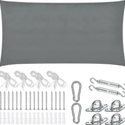 tectake Schaduwdoek Sunny, weerbestendig HDPE-materiaal met UV-bescherming