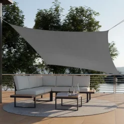 tectake Schaduwdoek Sunny, weerbestendig HDPE-materiaal met UV-bescherming