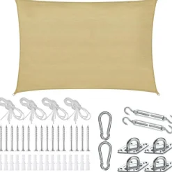 tectake Schaduwdoek Sunny, weerbestendig HDPE-materiaal met UV-bescherming