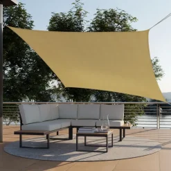 tectake Schaduwdoek Sunny, weerbestendig HDPE-materiaal met UV-bescherming