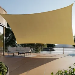 tectake Schaduwdoek Sunny, weerbestendig HDPE-materiaal met UV-bescherming